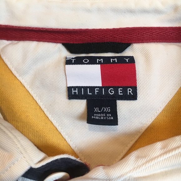 Vintage 90s Tommy Hilfiger lion rugby polo XL - Picture 5 of 5